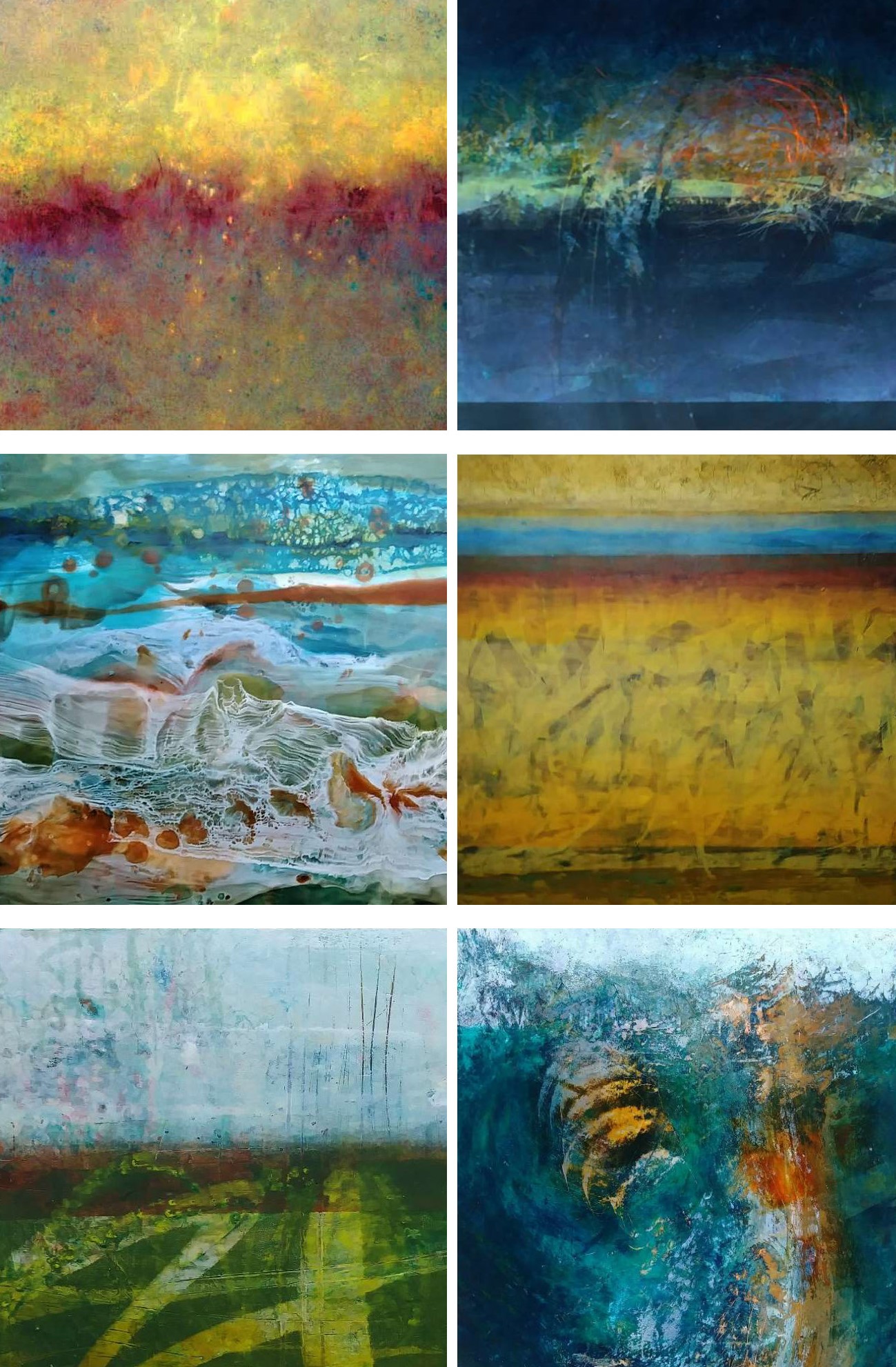Six selected paintings by Mary Guzowski