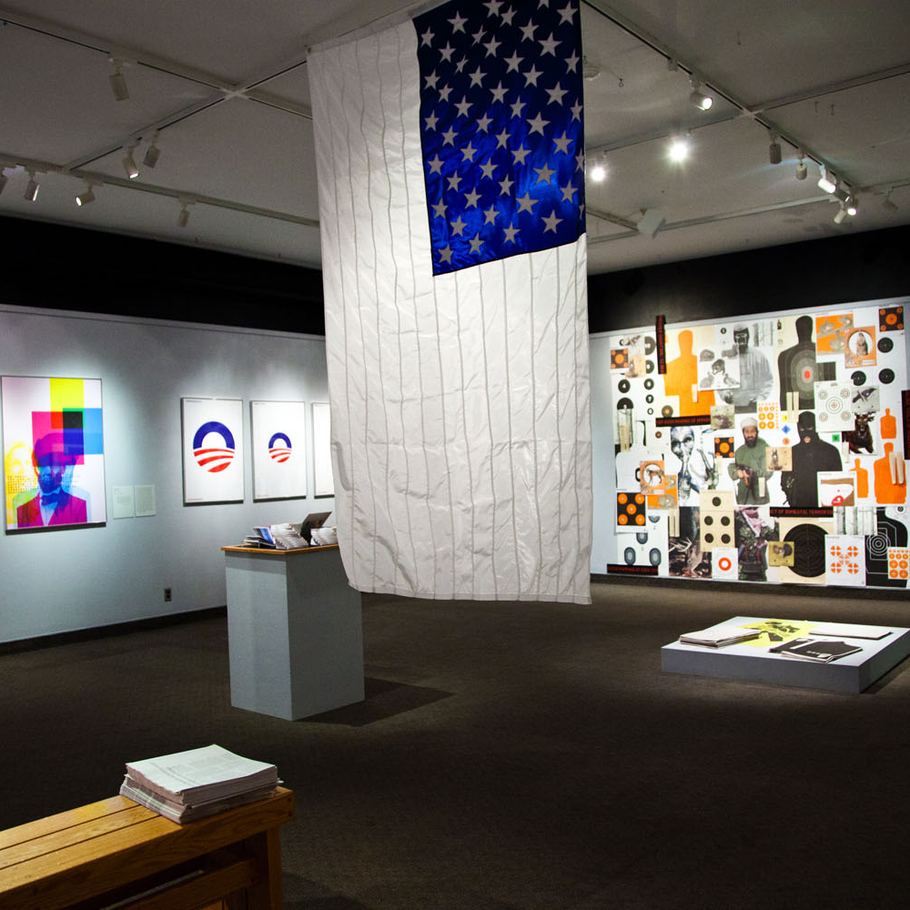 We the Designers: Reframing Political Issues in the Obama Era exhibition featuring graphic design work