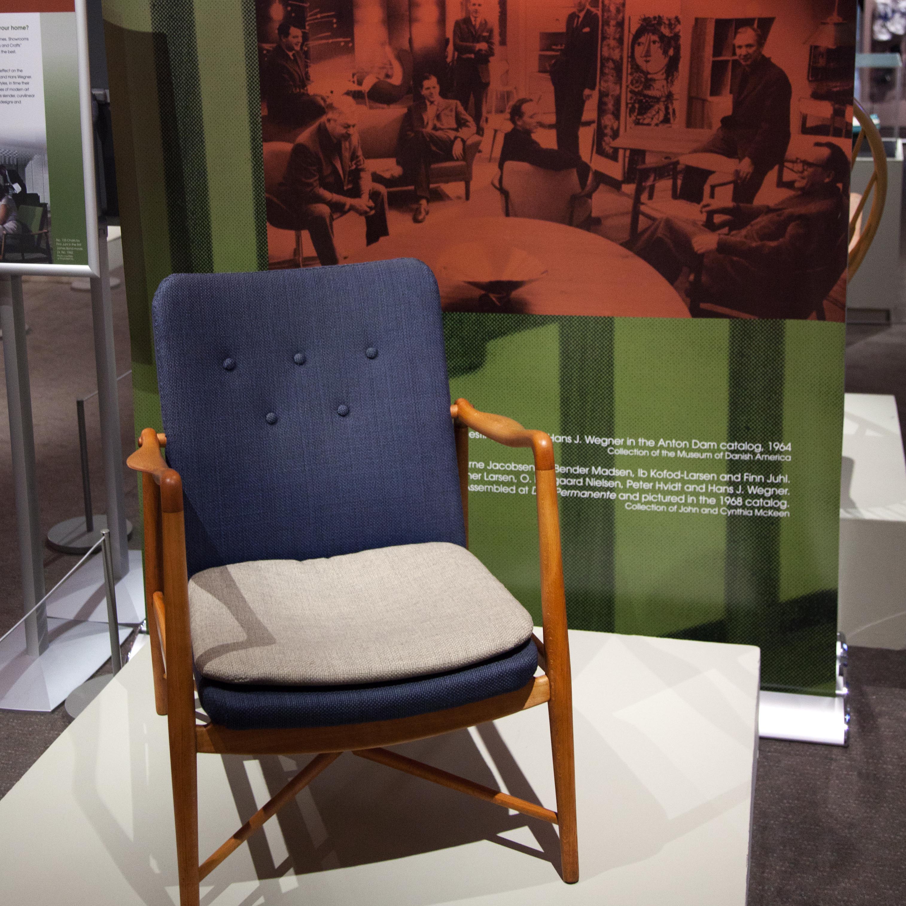 Danish Modern exhibition with chairs