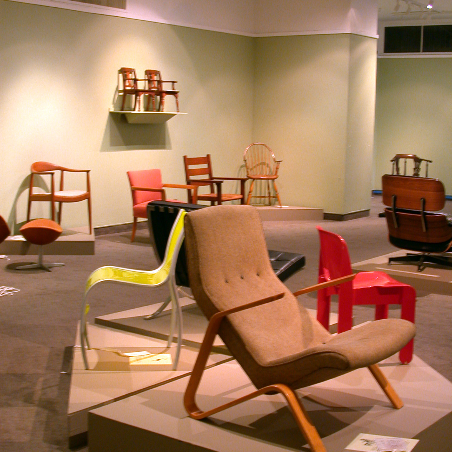 The Chair: 125 Years Of Sitting chairs on display