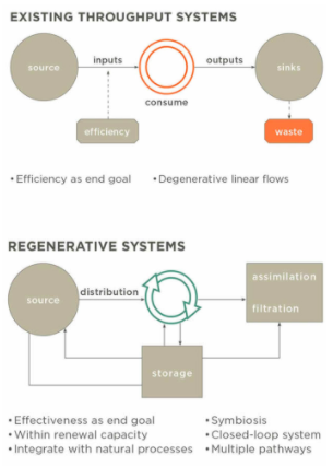 Diagram comparison of existing and regenerative systems