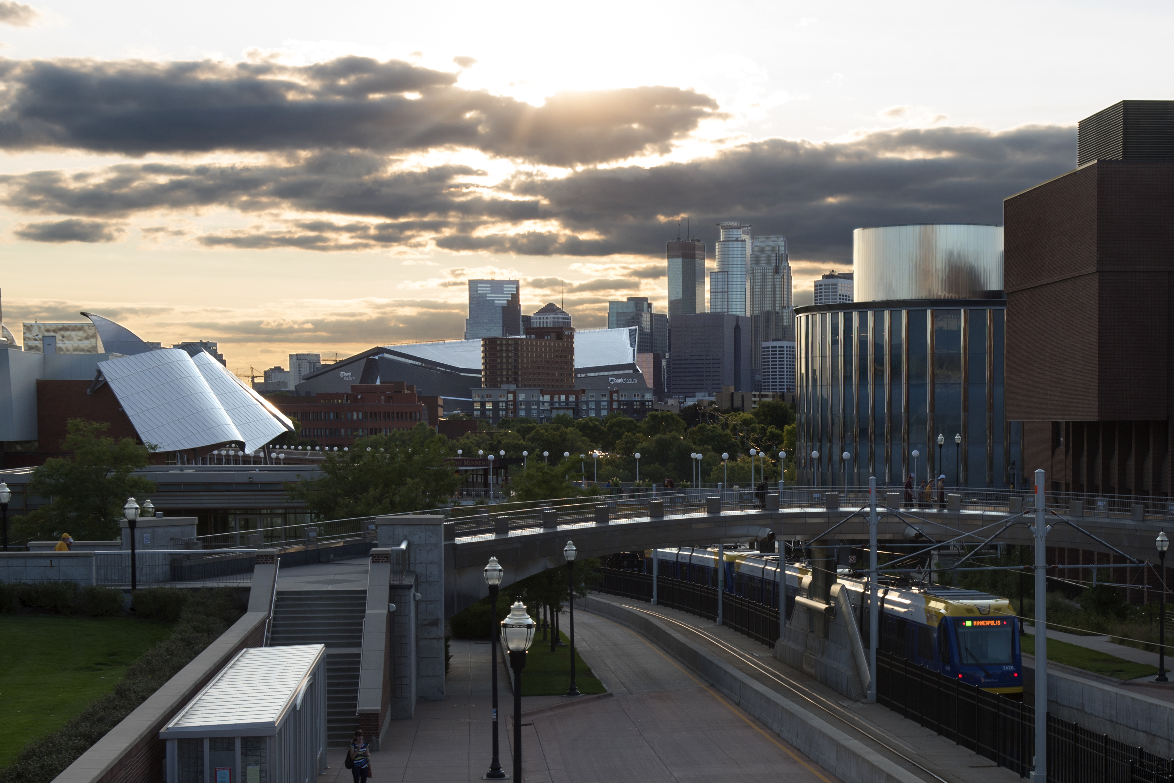 Minneapolis skyline from East Bank campus.