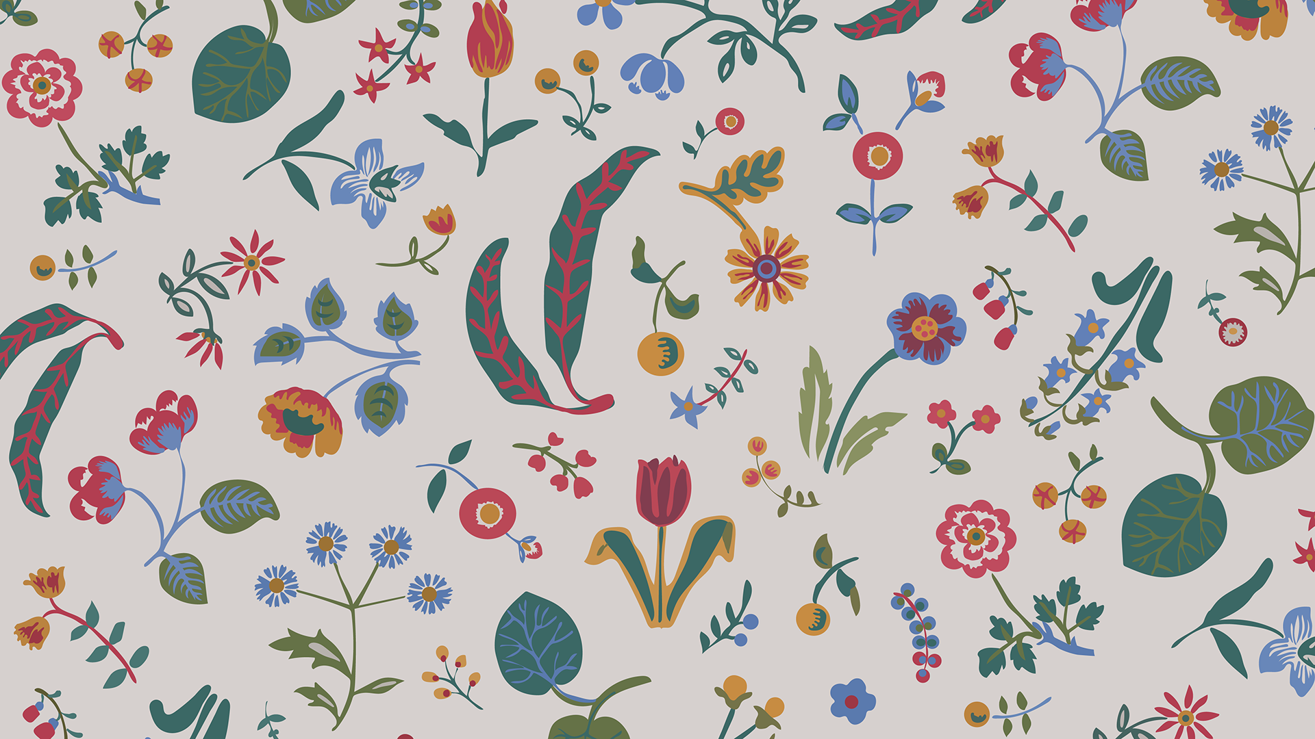 GMD Floral furnishing fabric, c. 1940