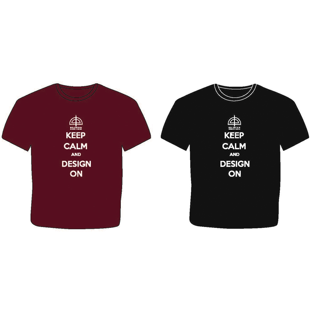Keep Calm and Design On shirts