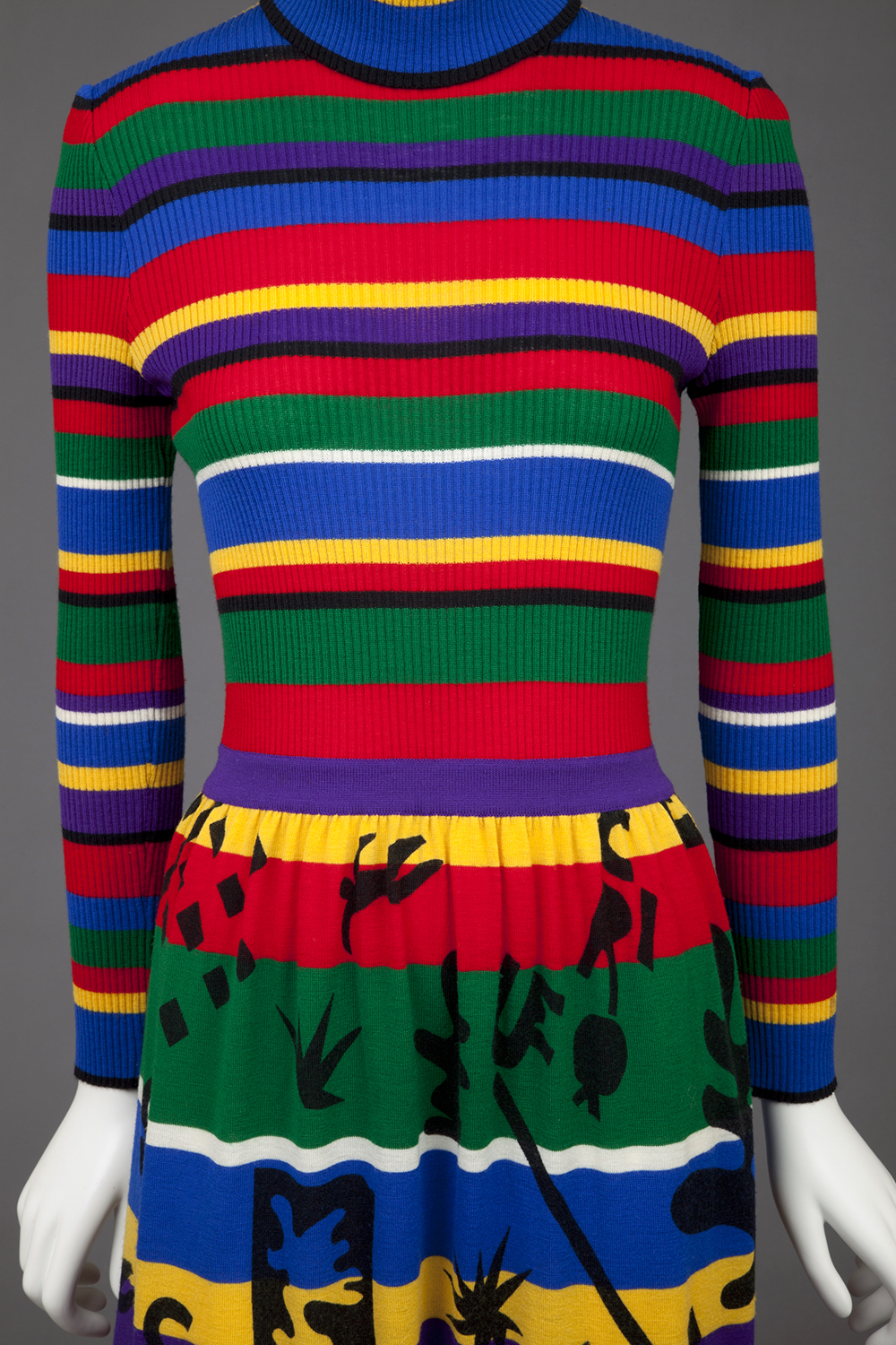 Rainbow knit dress