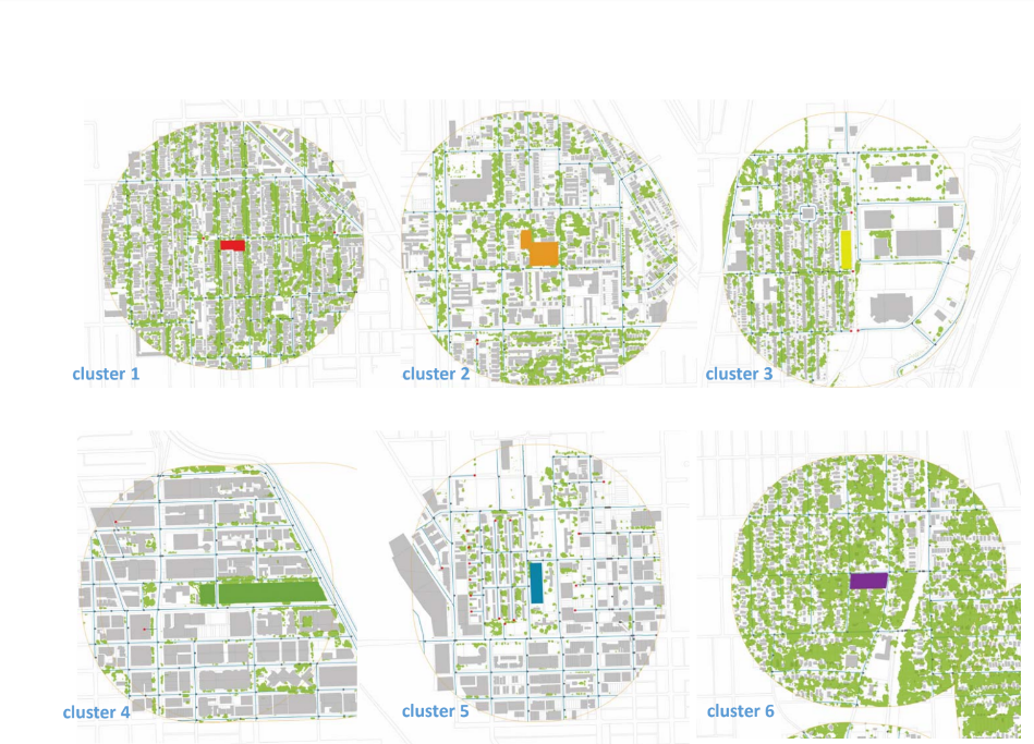 Map of neighborhoods and parks