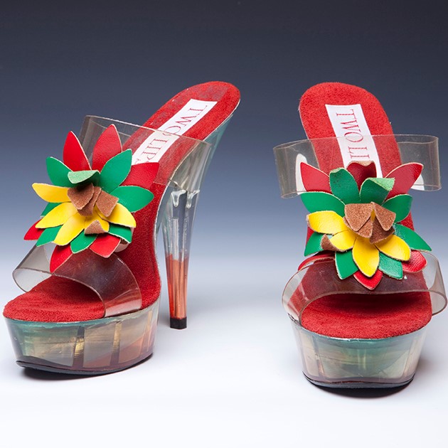 Plastic red heels