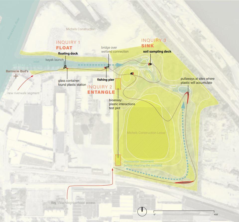 An aerial map of the proposed project.