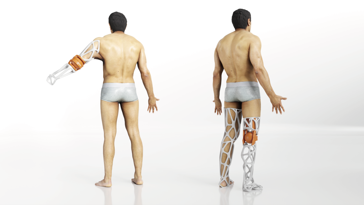 Digital rendering of the Xcel Limbs prosthetics